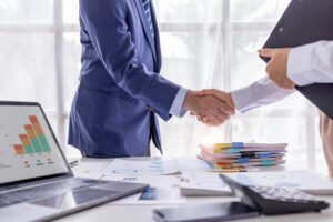 Financial Marketing handshake